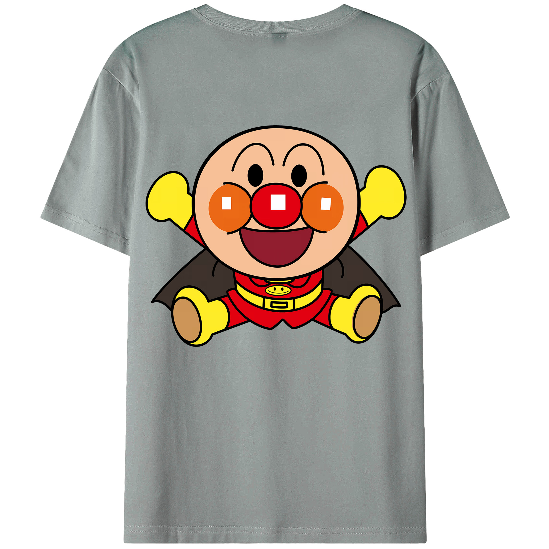 （画像用） アンパンマン Anpanman 綿100％ メンズ半袖Tシャツ（バックプリント） 通気性